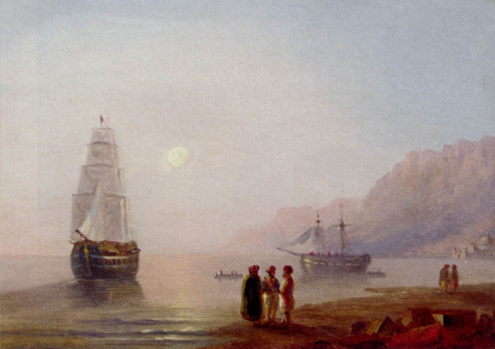 Ivan Constantinovich Aivazovsky A Conversation On The Shore Dusk
